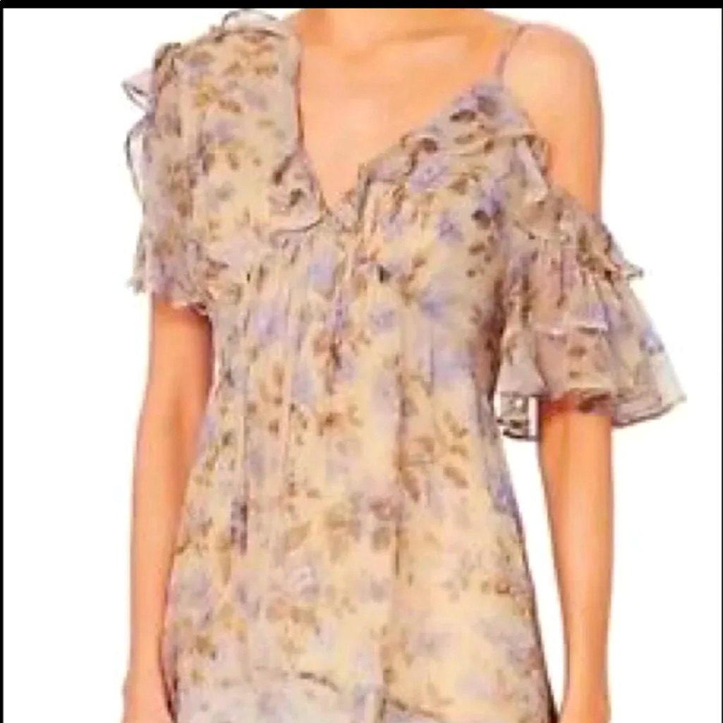 Zimmermann One Off Shoulder Floral Top